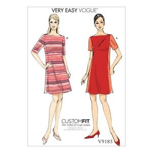Vogue Custom Fit Misses Paneled Dresses V9183 Size US A5 (6 - 14)